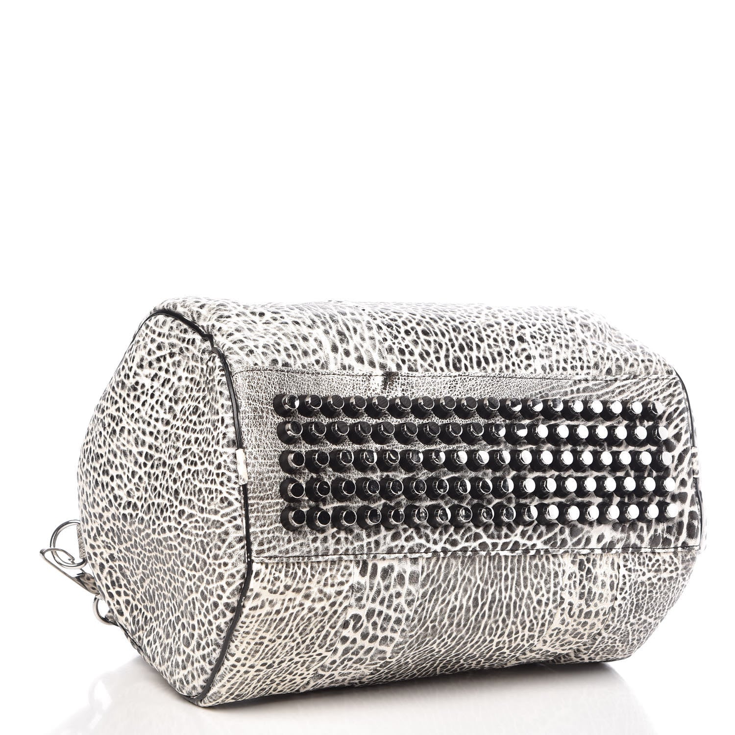 Alexander Wang Pebbled Lambskin Rocco Black White Rhodium Hardware 5 of 10