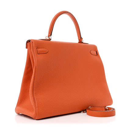 Hermes Togo Kelly Retourne 35 Orange 3 of 12