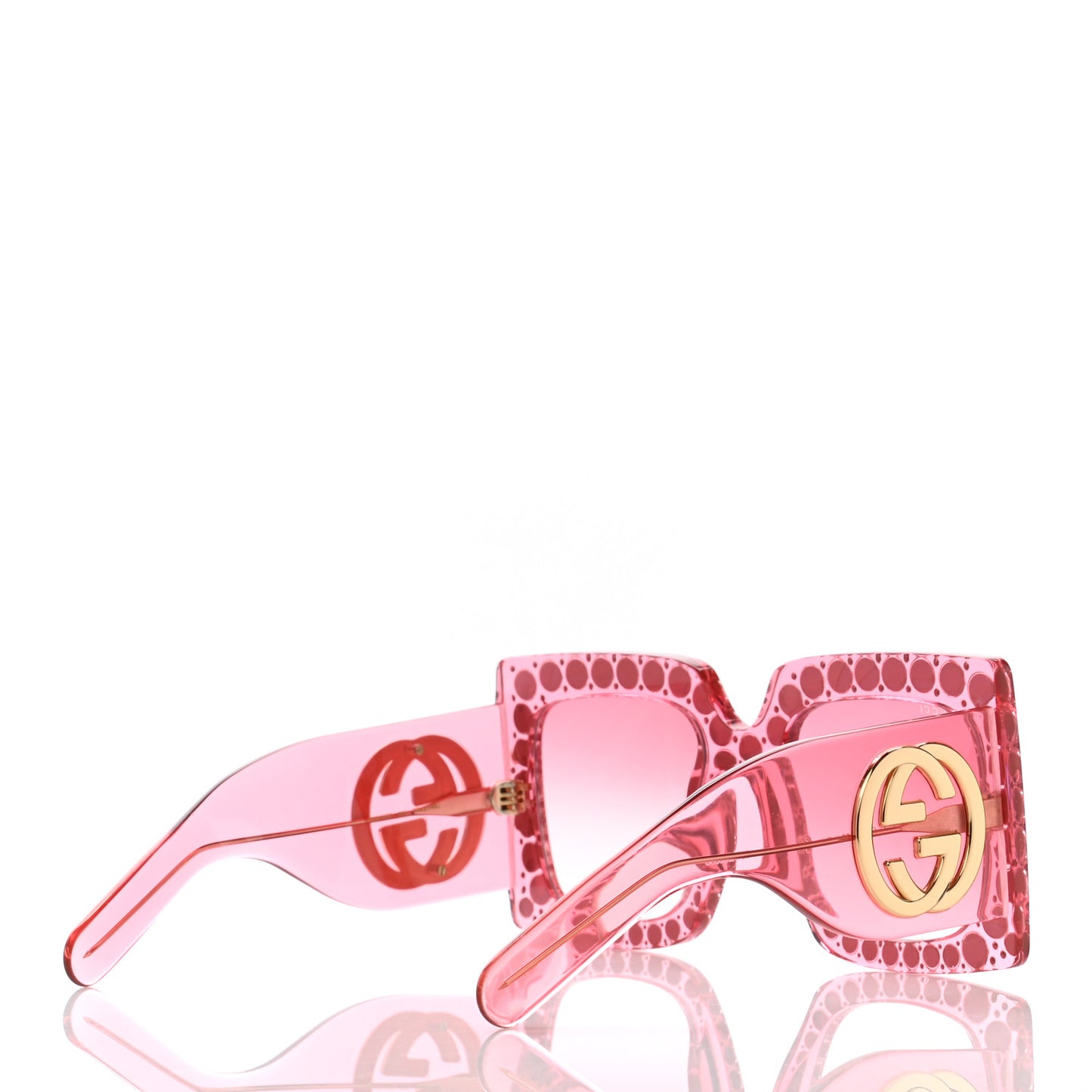 Acetate Crystal Oversize Sunglasses GG0148S Pink