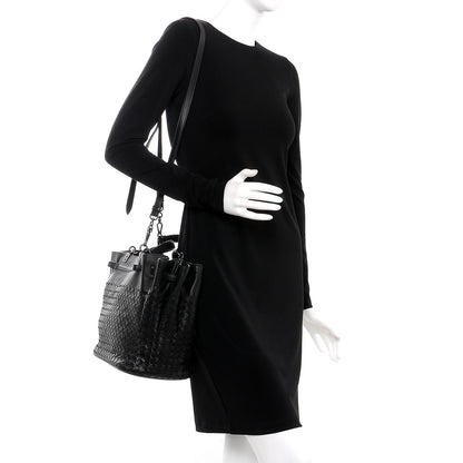 Bottega Veneta Nappa Intrecciato Bucket Bag Nero Black 2 of 11
