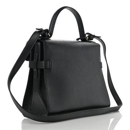 Delvaux Calfskin MM Tempete Satchel Black 3 of 10