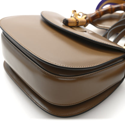 Gucci Boarded Dyana Lux Calfskin Web Small Bamboo 1947 Top Handle Bag Brown 9 of 9