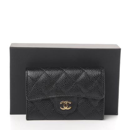 Chanel Caviar Quilted Flap Card Holder Black 9 of 9