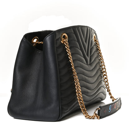 Louis Vuitton Calfskin New Wave Chain Tote Black 3 of 16