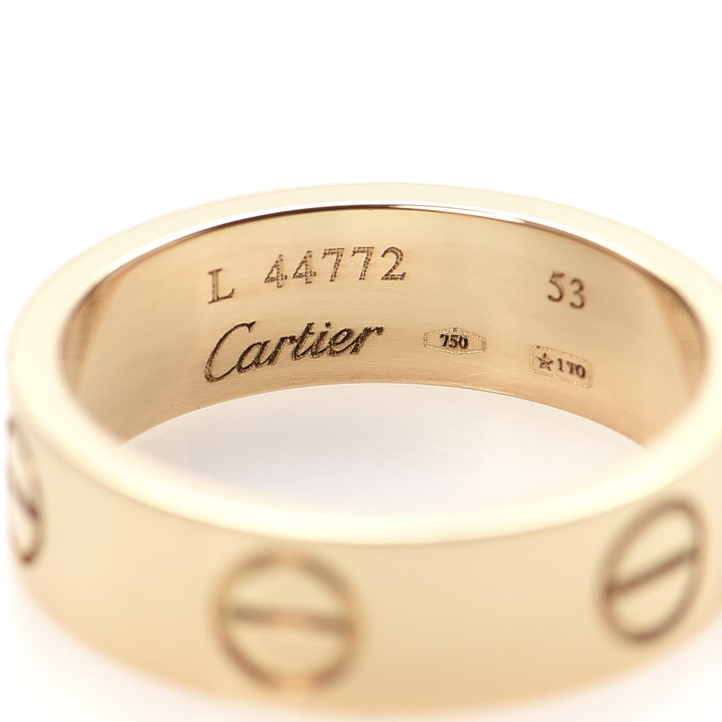 18K Yellow Gold 5.5mm LOVE Ring 53 6.25