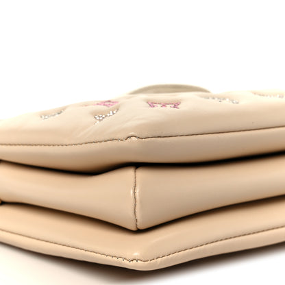 Louis Vuitton Lambskin Swarovski Crystal Embossed Monogram Coussin PM Nude 11 of 12