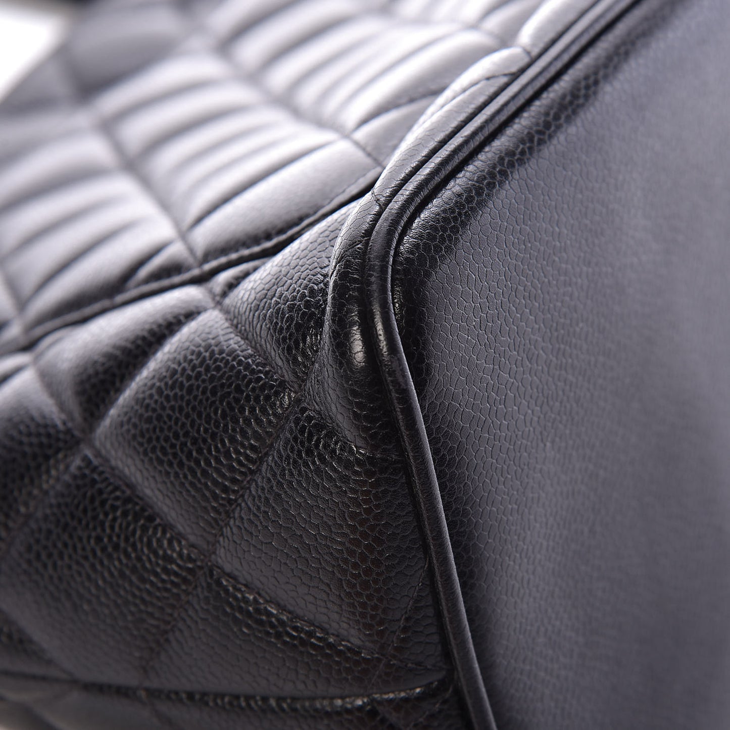 Caviar Quilted Medallion Tote Black