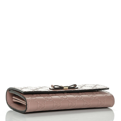 Gucci Guccissima Bow Continental Wallet Rose Beige 4 of 6