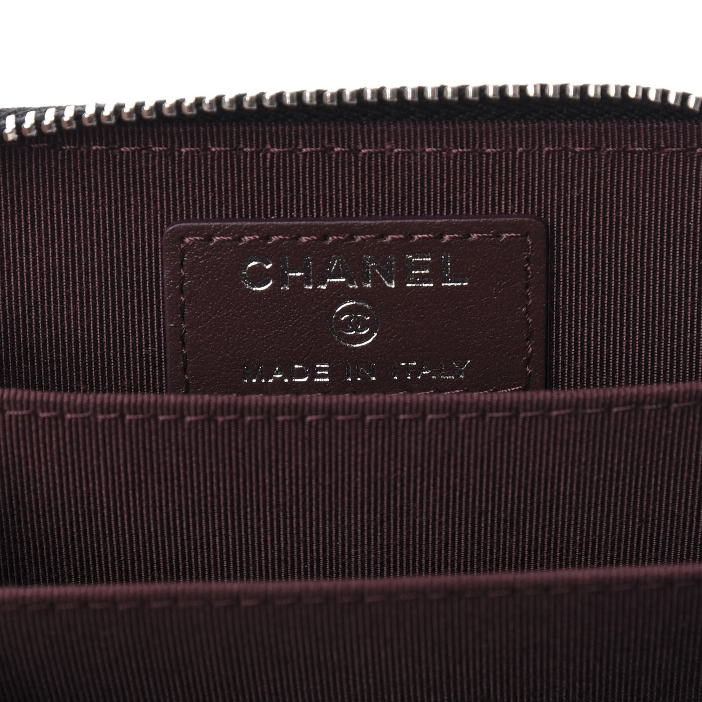 Caviar Quilted Zip Coin Purse Black