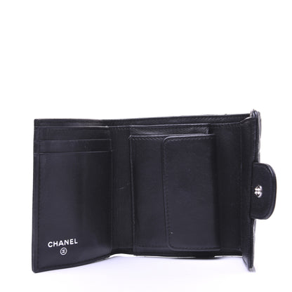 Chanel Iridescent Caviar Quilted Compact Flap Wallet Black 5 of 12