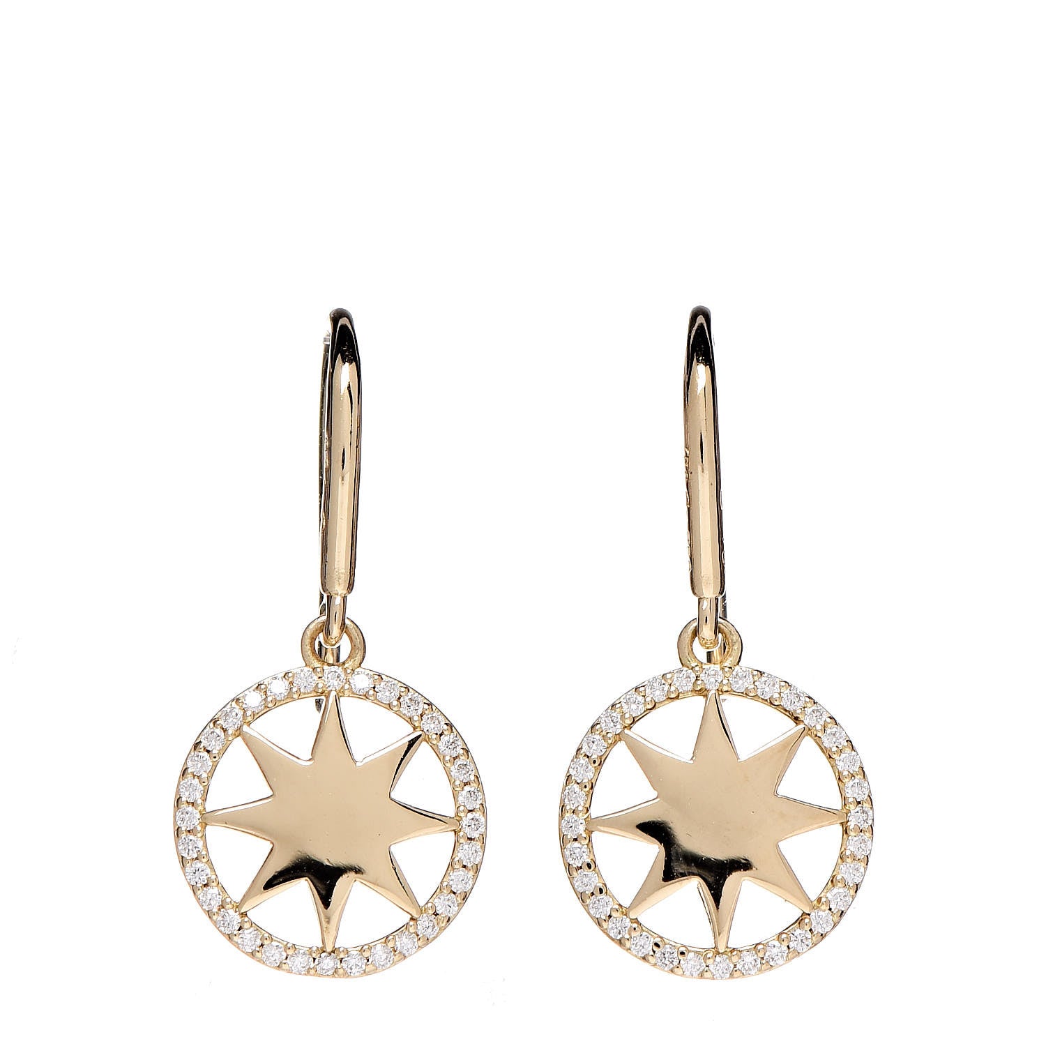 Tiffany 18K Yellow Gold Diamond Paloma Picasso Venezia Stella Drop Earrings 1 of 4