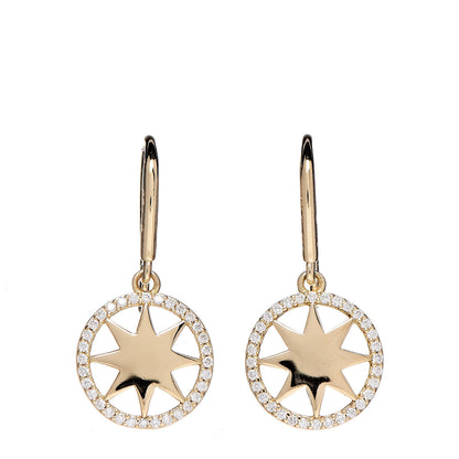 Tiffany 18K Yellow Gold Diamond Paloma Picasso Venezia Stella Drop Earrings 1 of 4
