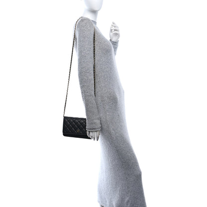 Chanel Caviar Quilted Wallet on Chain WOC Black 2 of 11