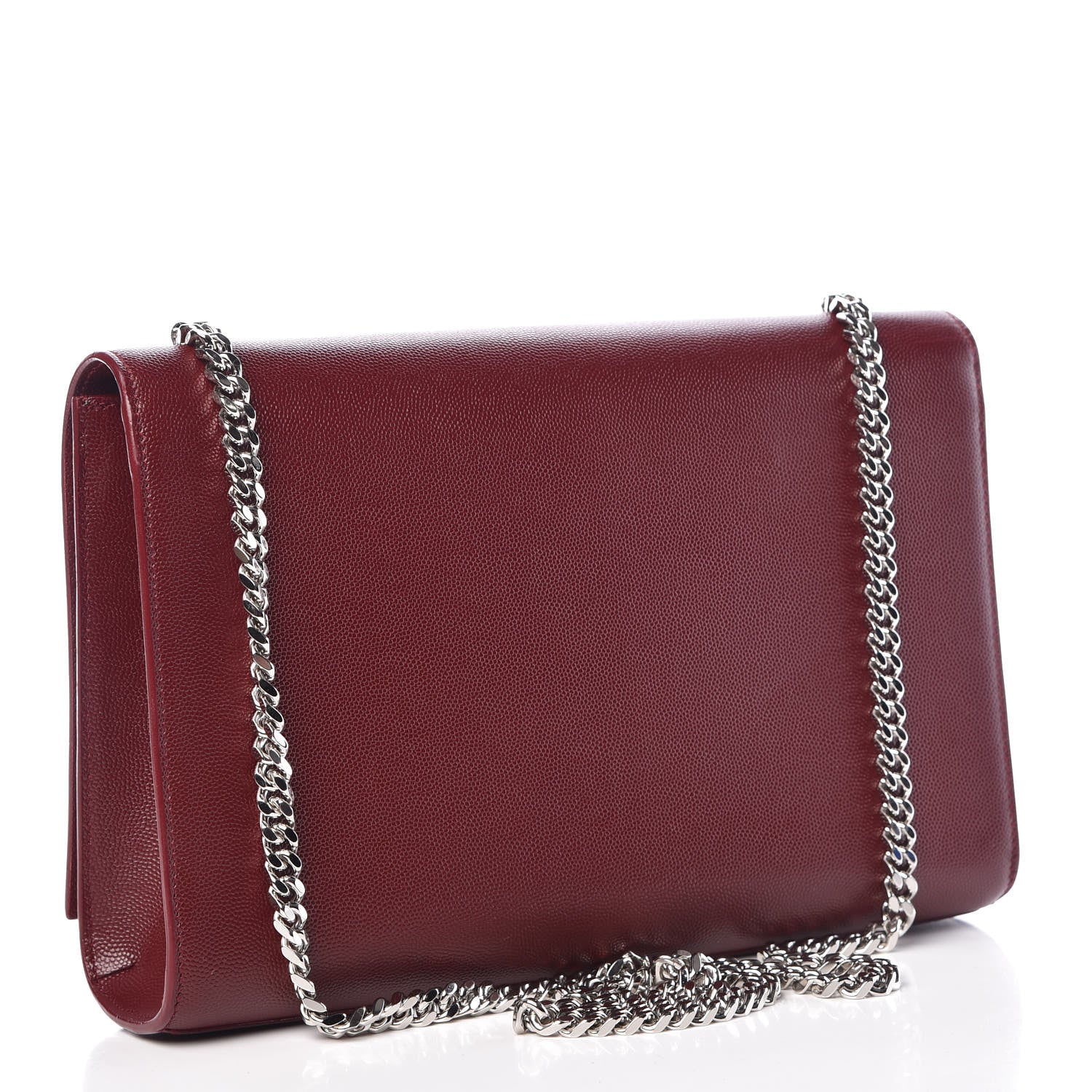 Saint Laurent Grain De Poudre Large Classic Monogram Kate Satchel Palissandre 3 of 16