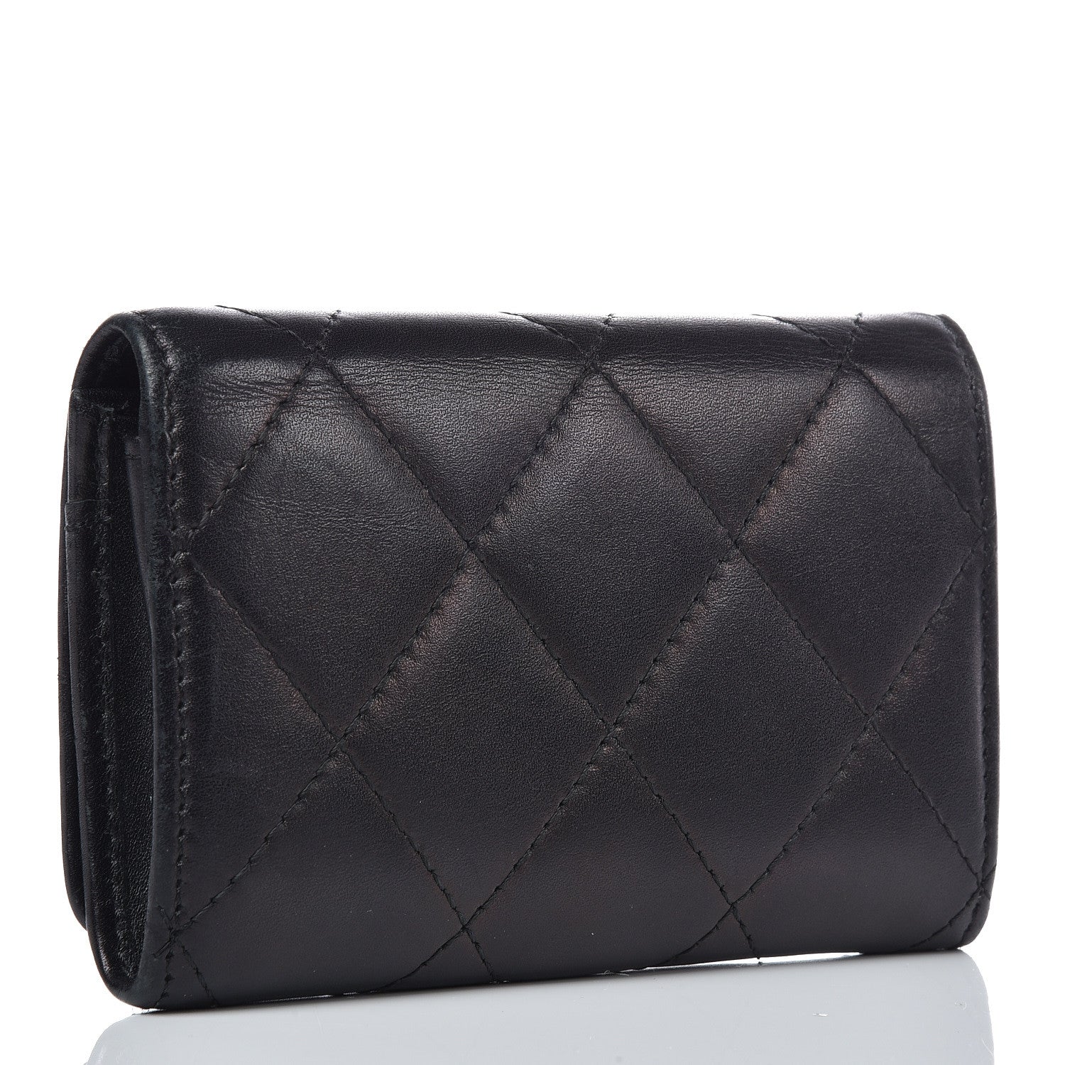 Chanel Calfskin Quilted Cambon Business Card Holder Black 3 of 15