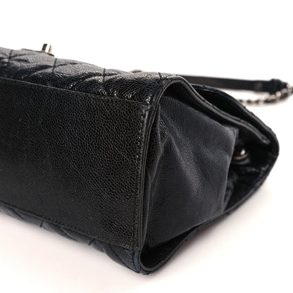 Chanel Crumpled Grained Calfskin Jumbo CC Crave Flap Black 9 of 13