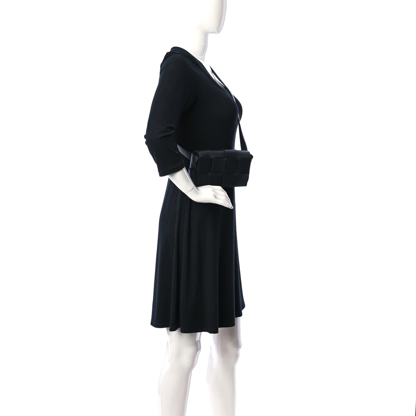 Nappa Maxi Intreccio The Belt Cassette Bag Black