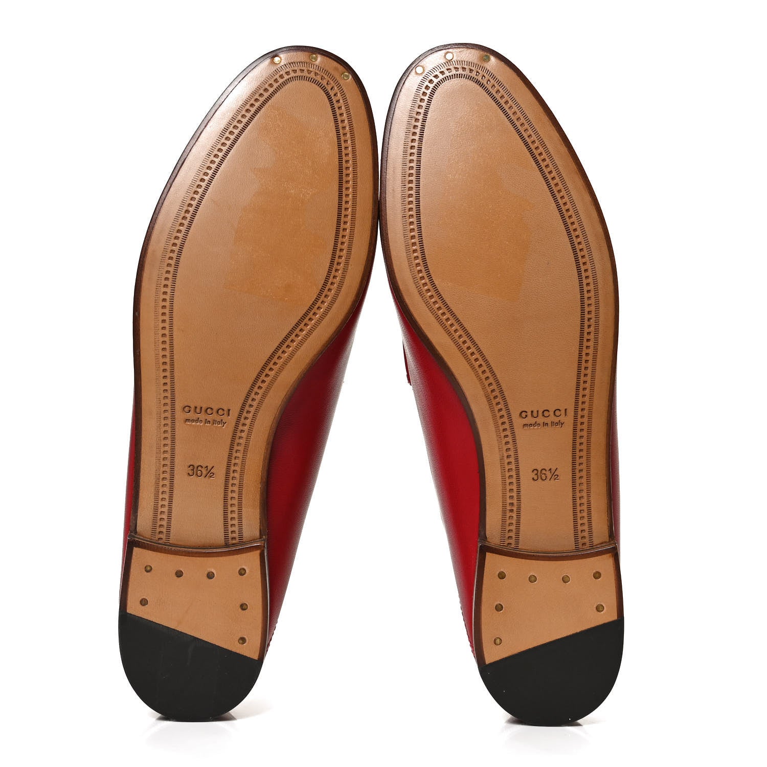 Gucci Lambskin Womens Brixton Horsebit Loafers 36.5 Hibiscus Red 7 of 9