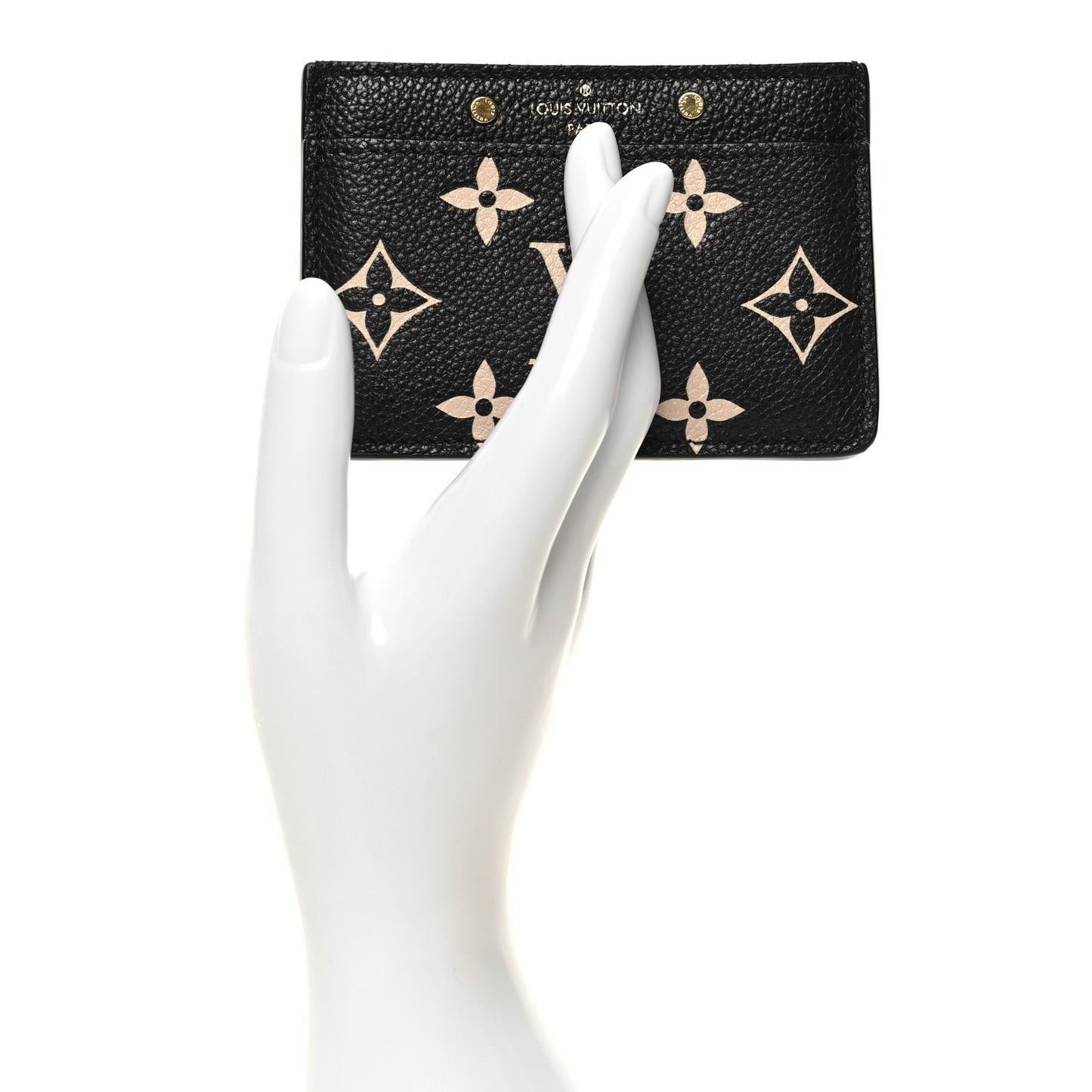 Empreinte Card Holder Black Beige