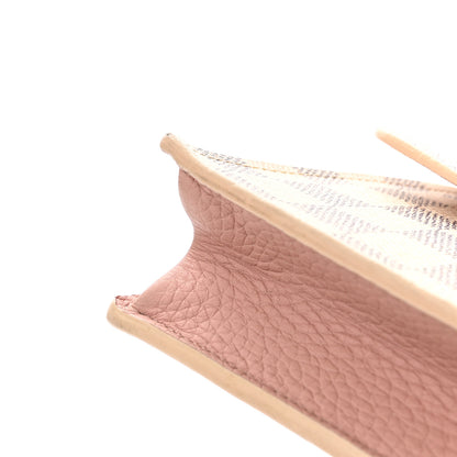 Louis Vuitton Damier Azur Croisette Chain Wallet Rose Ballerine 11 of 11