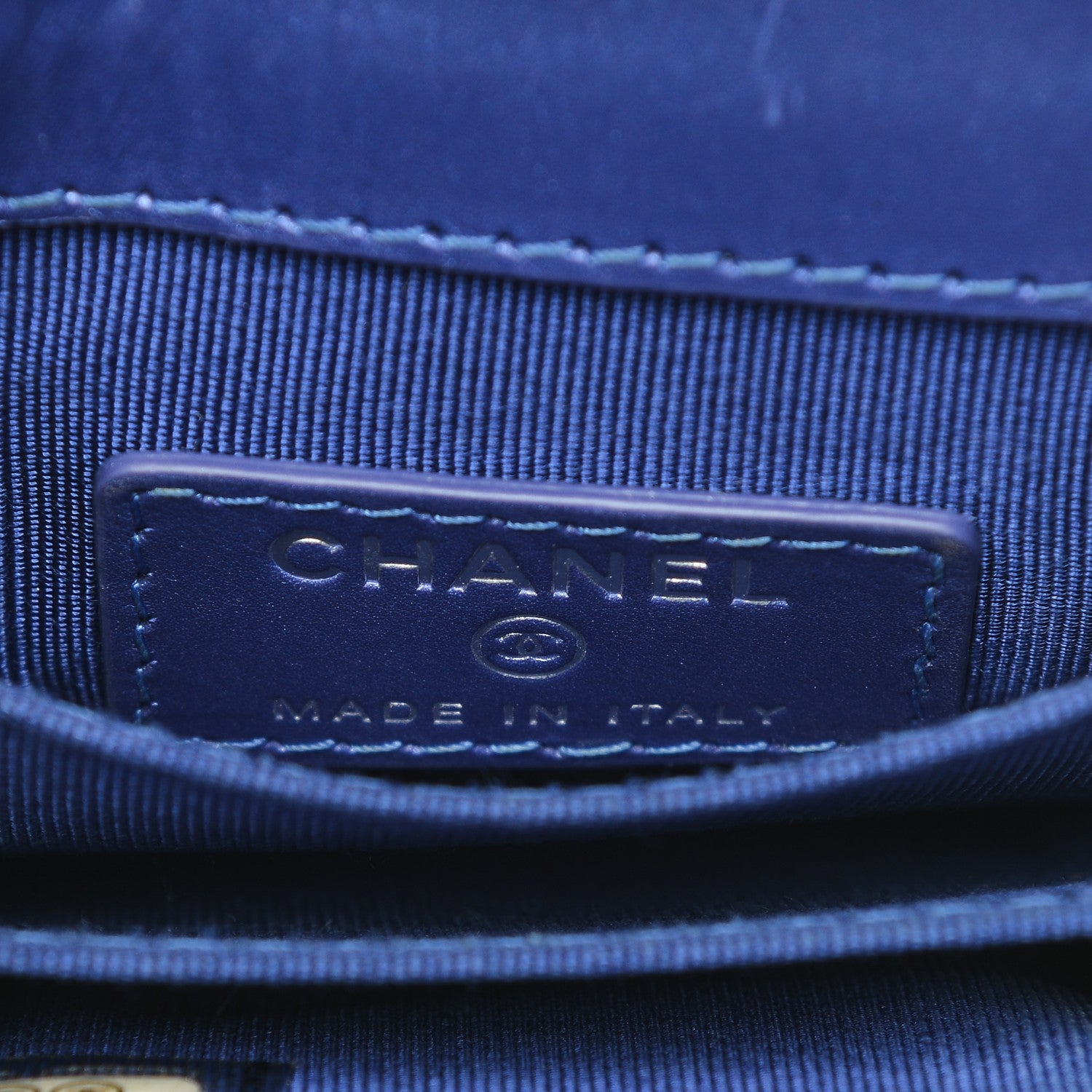 Chanel Calfskin Quilted Crossbody CC Phone Holder Dark Blue 6 of 7