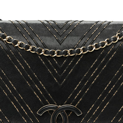 Chanel Sheepskin Chain CC Subtle Flap Black 8 of 10