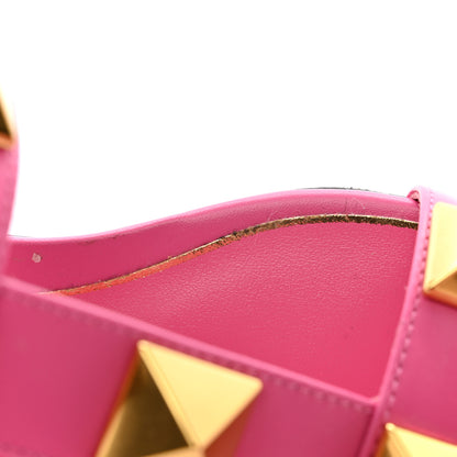 Valentino Garavani Calfskin Roman Stud Flat Slide Sandals 38 Feminine Pink 10 of 13