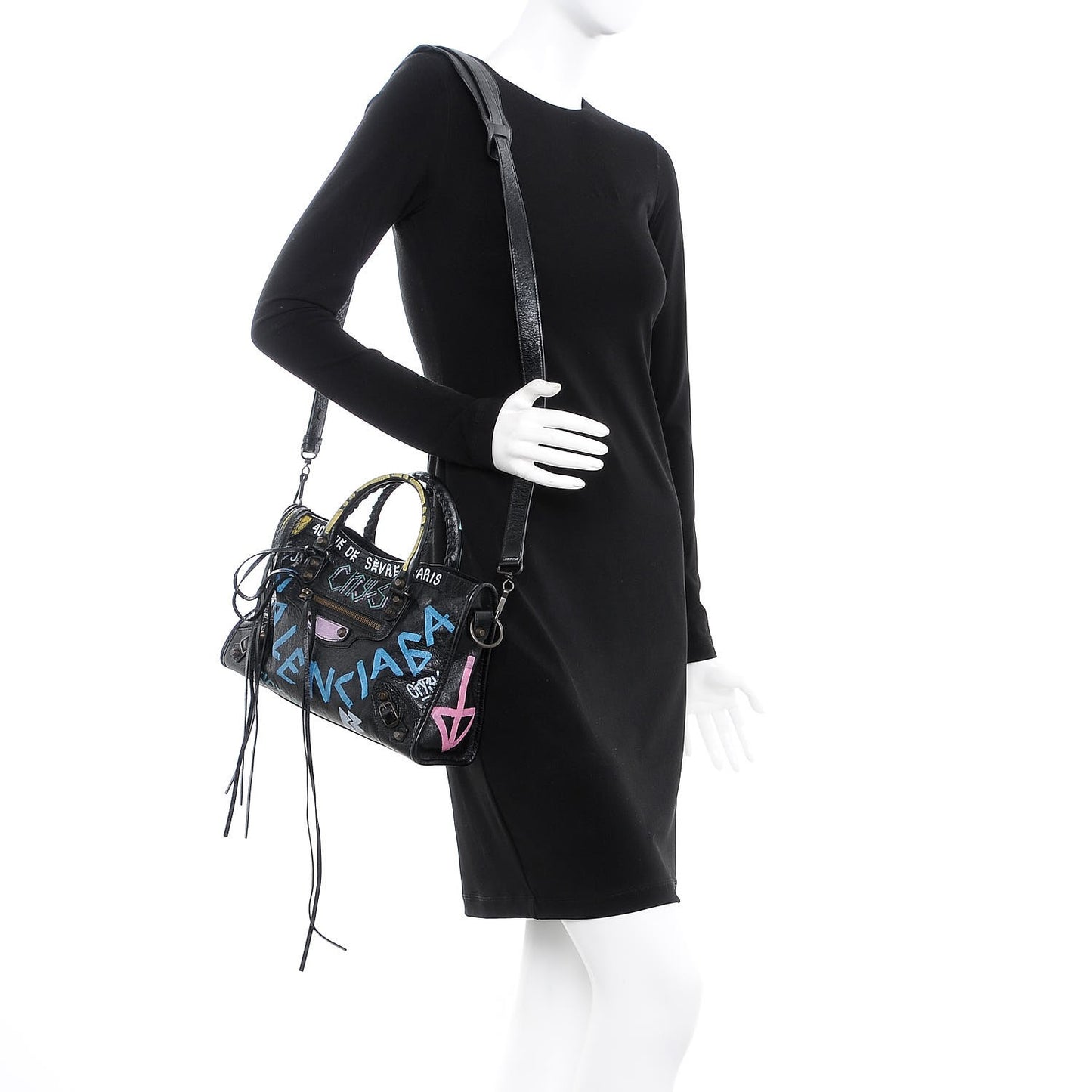 Agneau Graffiti All Over Classic Hardware S City Black Multicolor