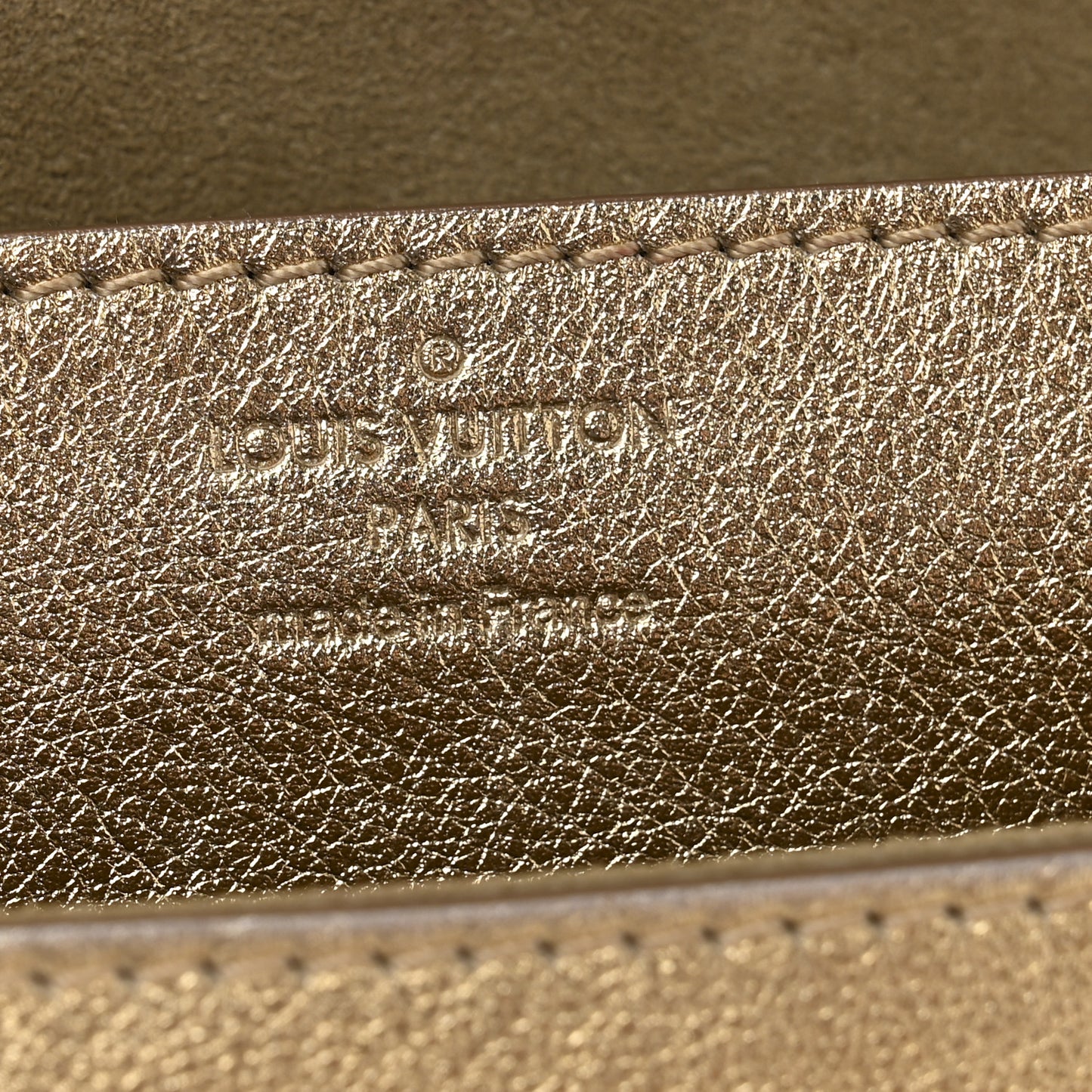 Metallic Calfskin Louise Clutch Gold