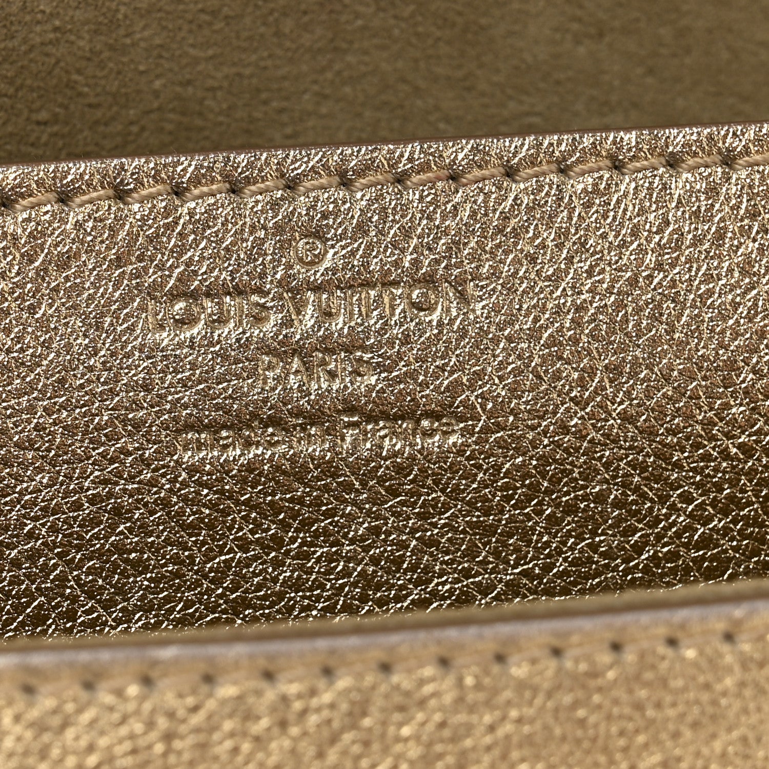 Louis Vuitton Metallic Calfskin Louise Clutch Gold 6 of 13