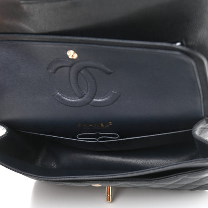 Chanel Caviar Quilted Medium Double Flap Navy 5 of 12
