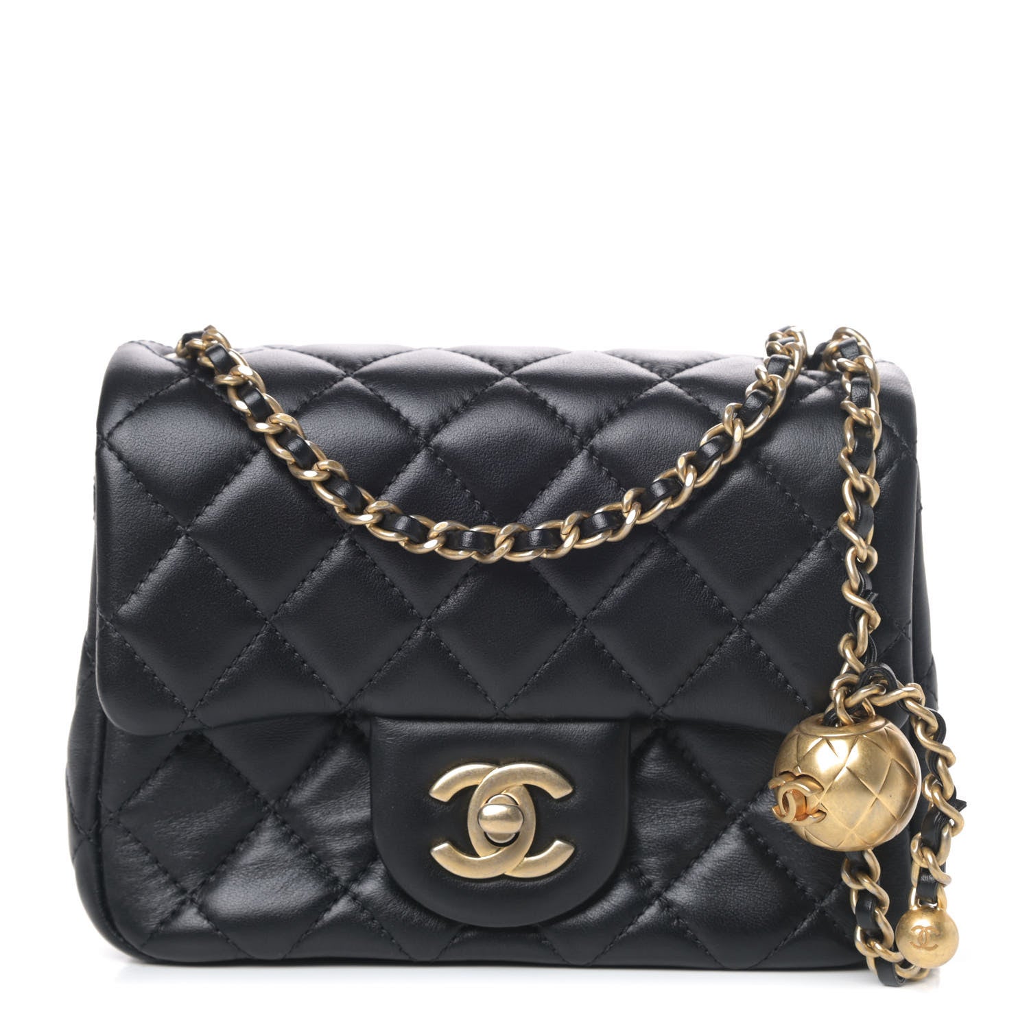 Chanel Lambskin Quilted Mini Pearl Crush Flap Black 1 of 4