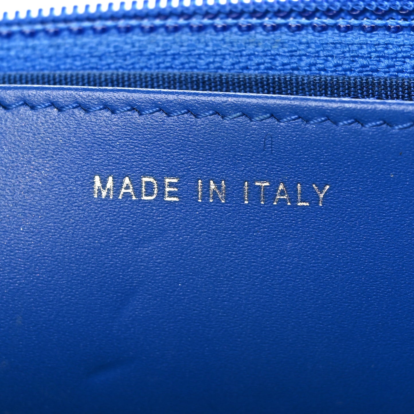 Patent Calfskin Quilted Boy Wallet On Chain WOC Dark Blue