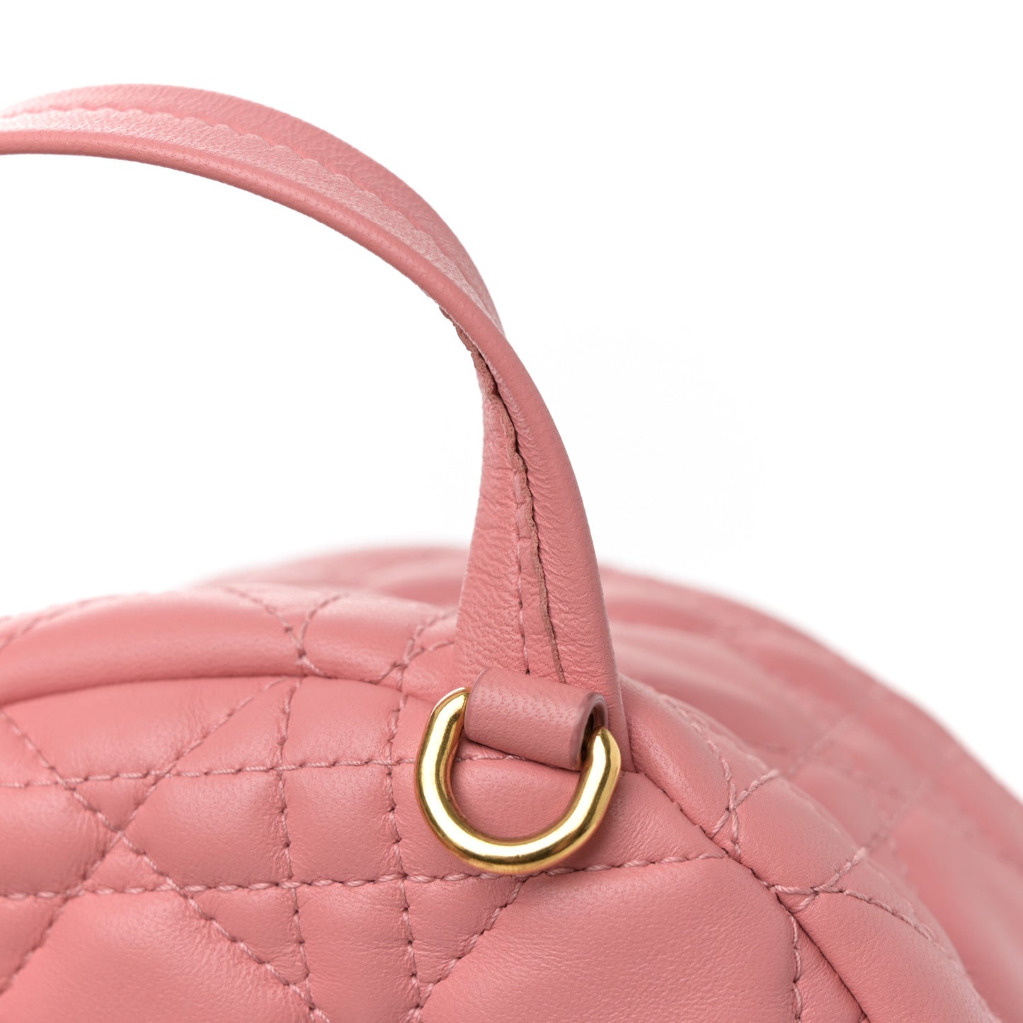 Lambskin Cannage Mini Backpack Peach Blossom