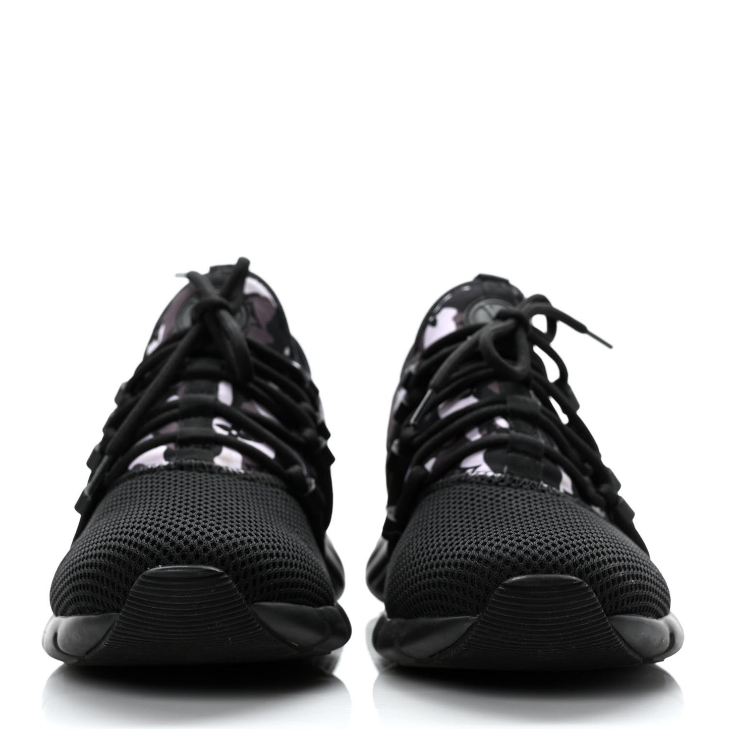 Neoprene Mesh Rubber Monogram Camo Fastlane Low Sneakers 5 Black