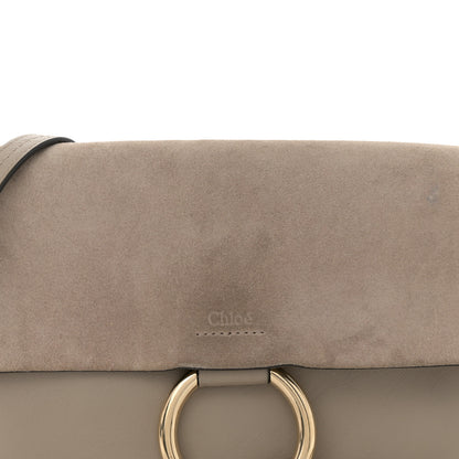 Chloe Suede Calfskin Small Faye Shoulder Bag Motty Grey 8 of 13
