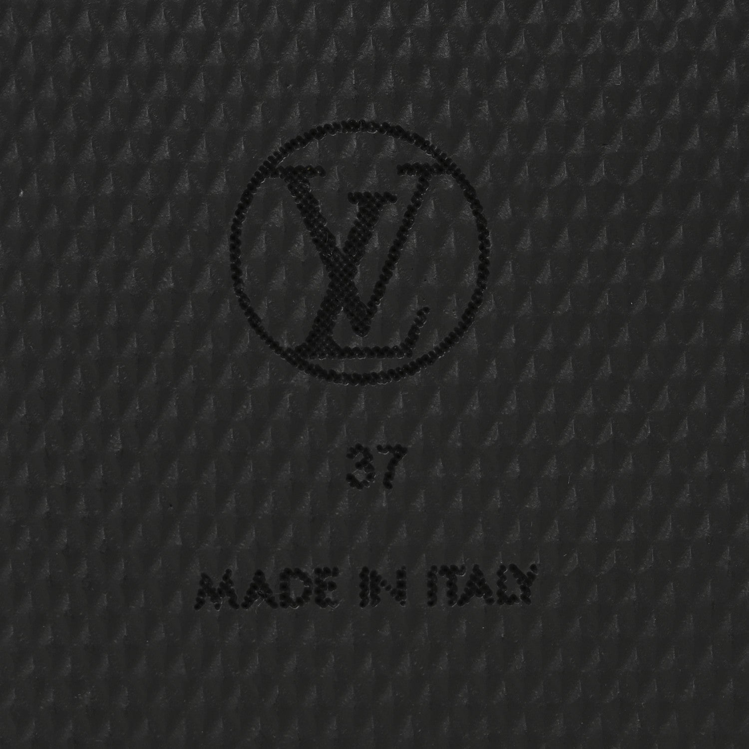 Louis Vuitton Calfskin Embossed Monogram Sunset Flat Comfort Mule 37 Black 7 of 12