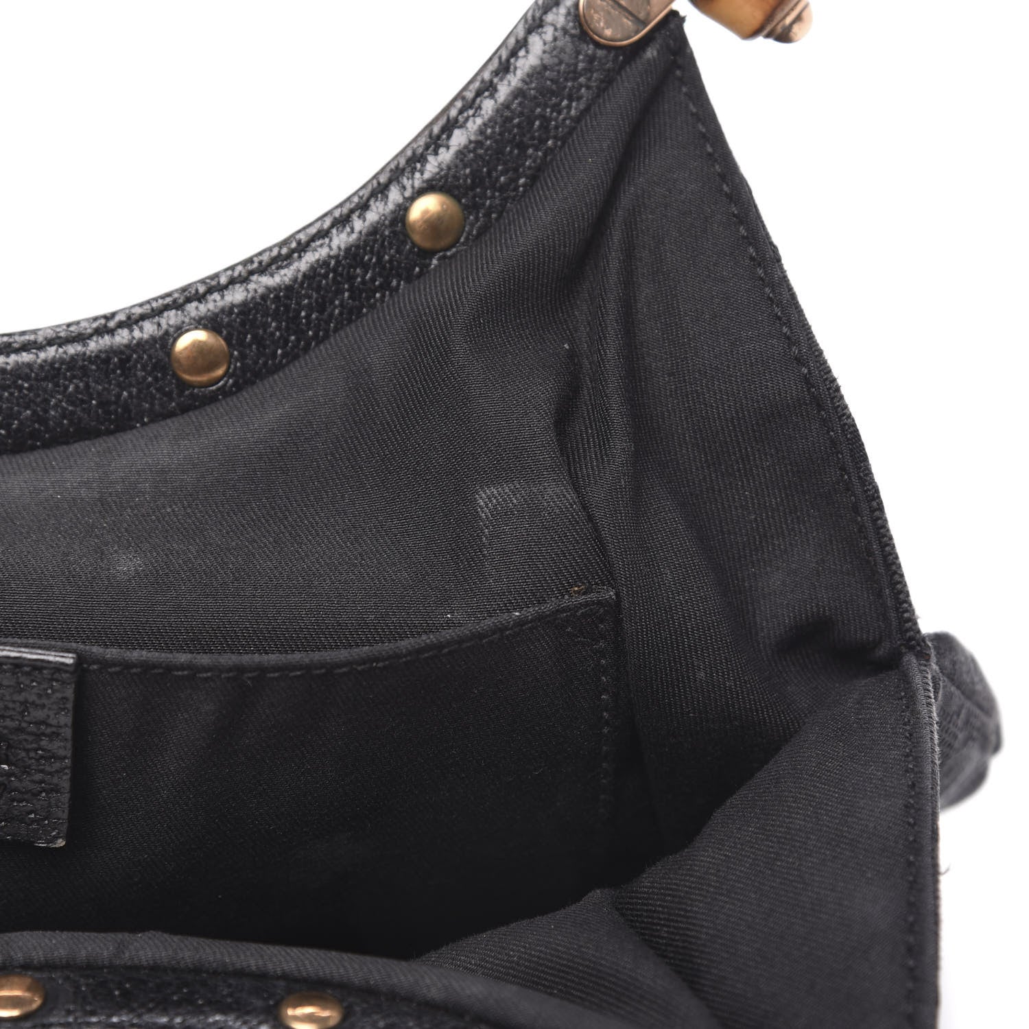 Gucci Monogram Bamboo Small Handbag Black 10 of 10