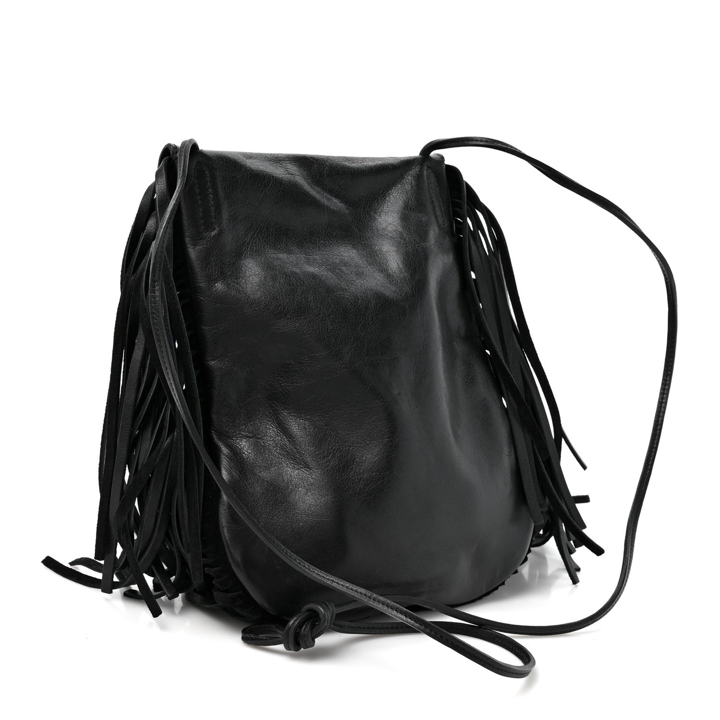 Lambskin Anita Tassed Crossbody Bag Black