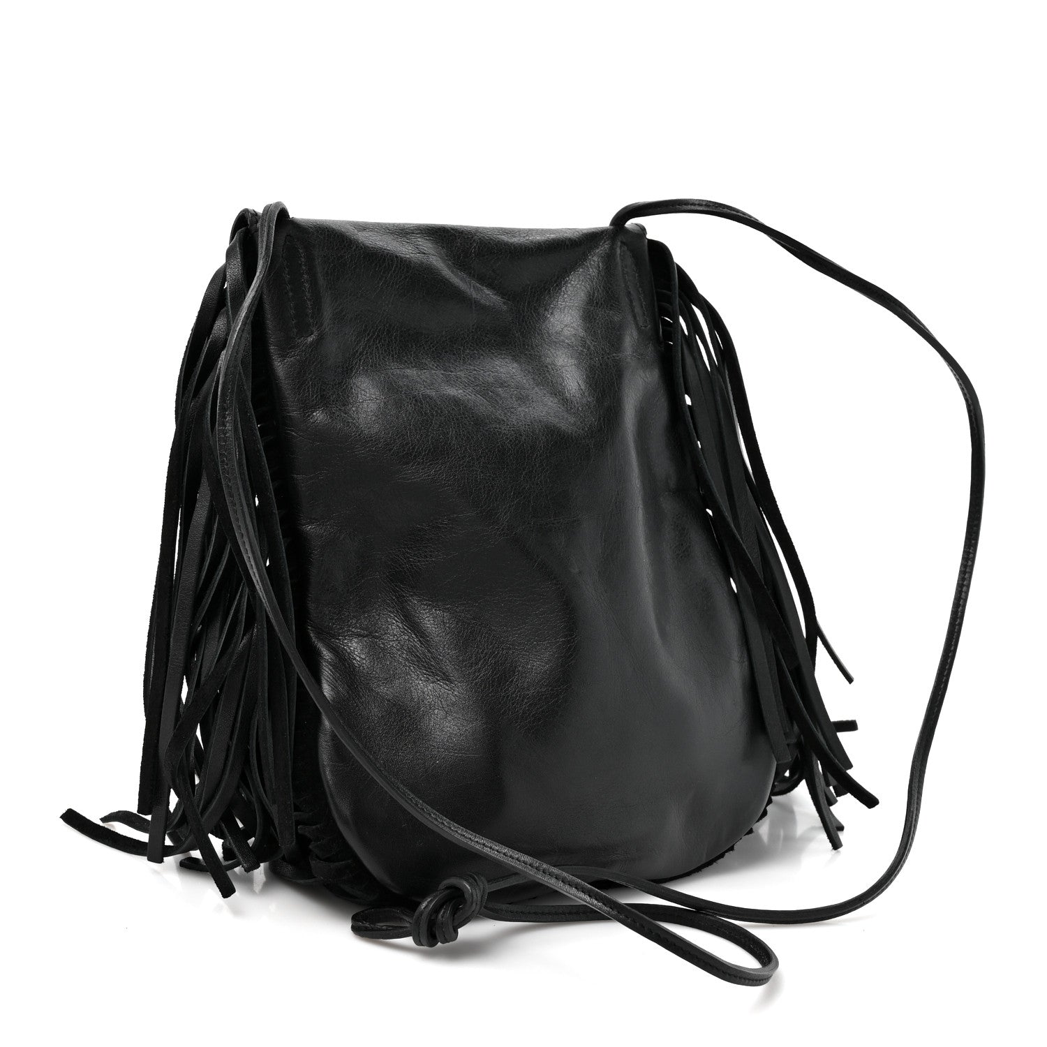 Saint Laurent Lambskin Anita Tassed Crossbody Bag Black 3 of 10
