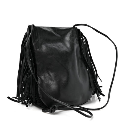 Saint Laurent Lambskin Anita Tassed Crossbody Bag Black 3 of 10