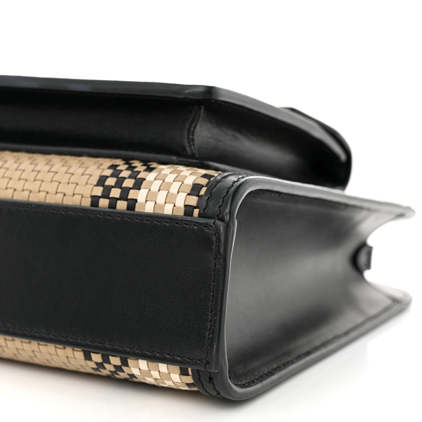 Calfskin Check Mini Pocket Bag Black