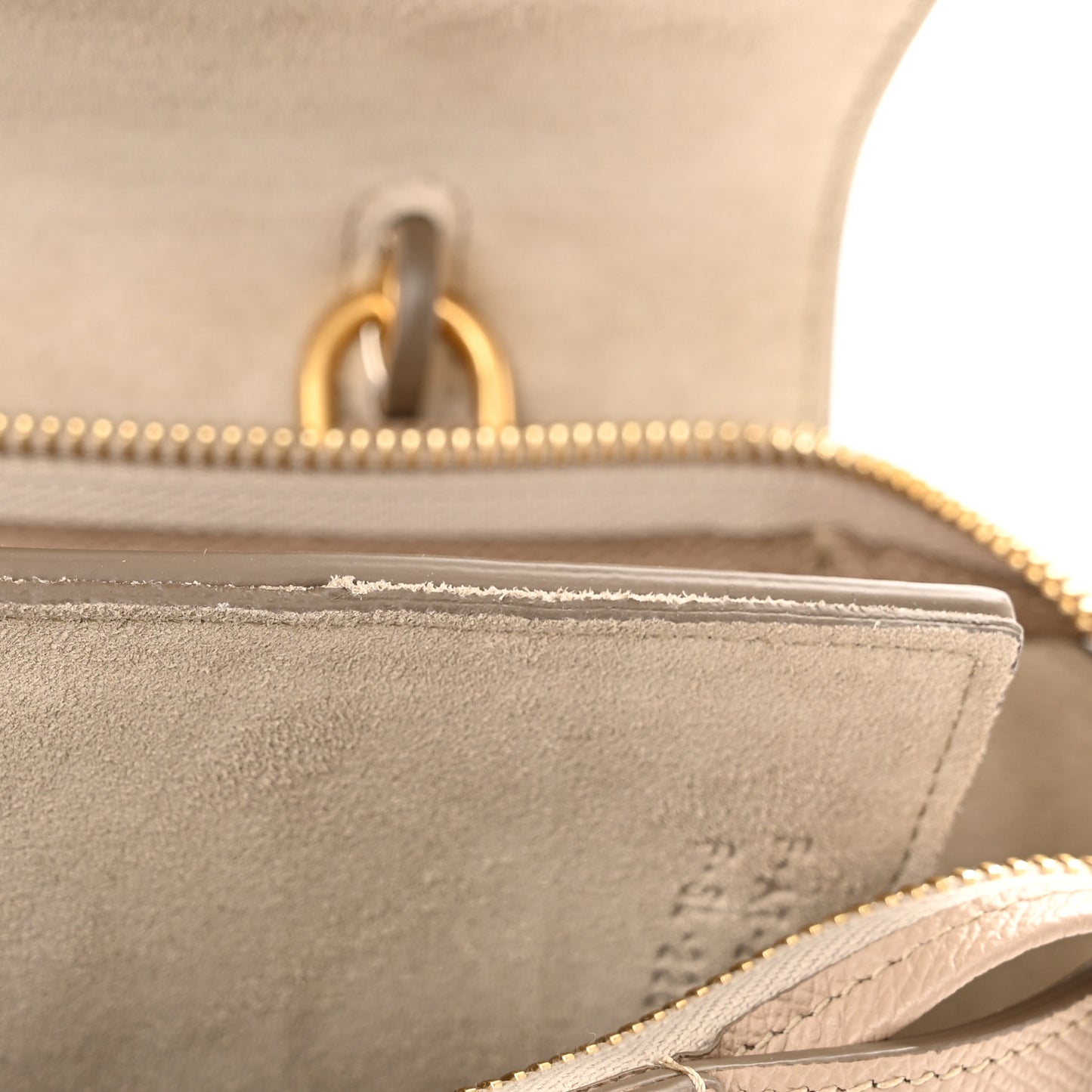 Grained Calfskin Micro Belt Bag Light Taupe