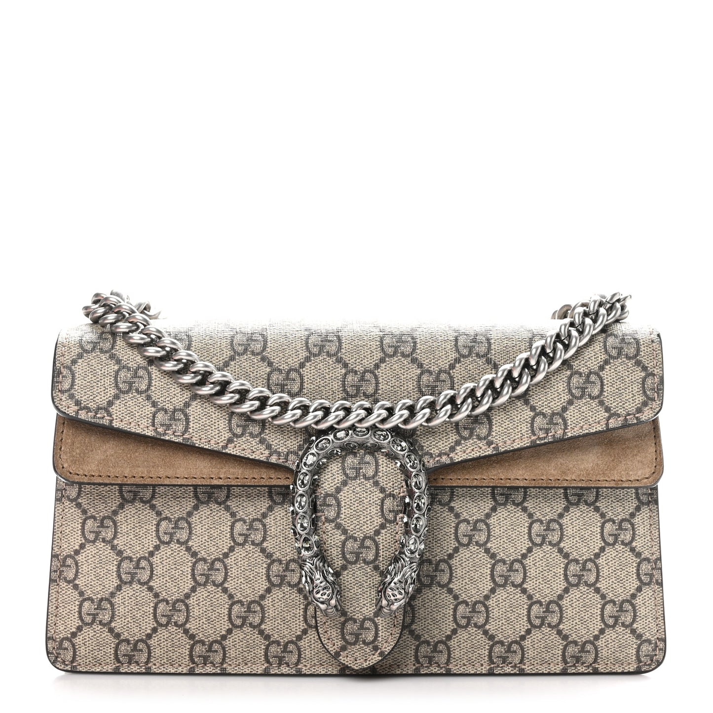 GG Supreme Monogram Small Dionysus Shoulder Bag Taupe