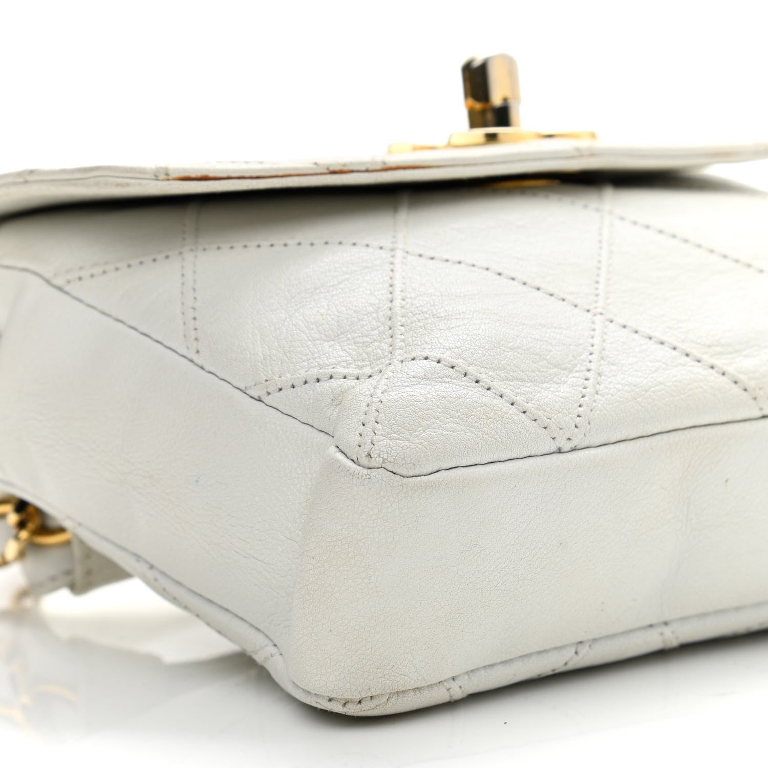 Chanel Lambskin Quilted Flap Waist Belt Bag 70 28 White 10 of 21