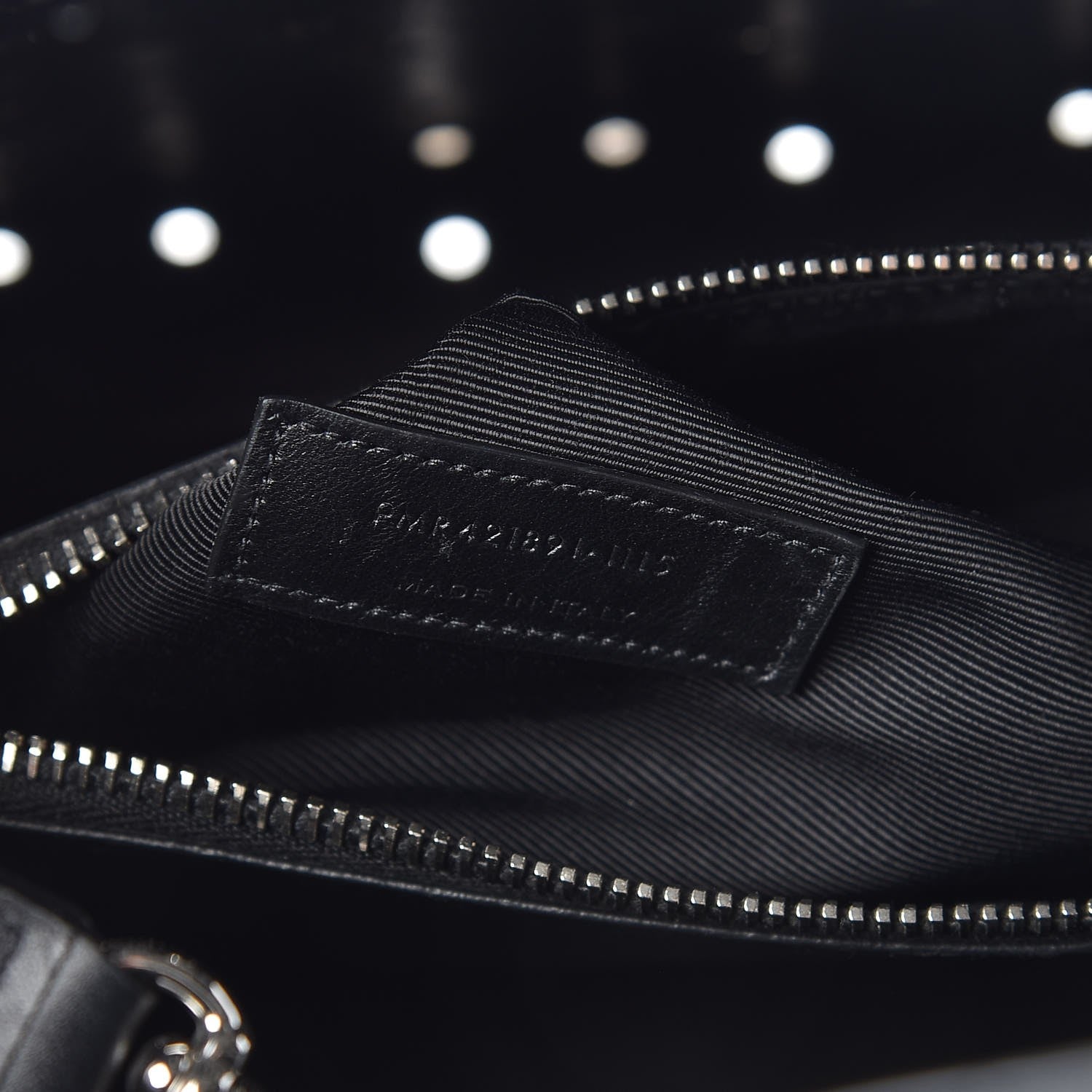 Saint Laurent Calfskin Perforated Bandana Studded Small Sac De Jour Black 9 of 16
