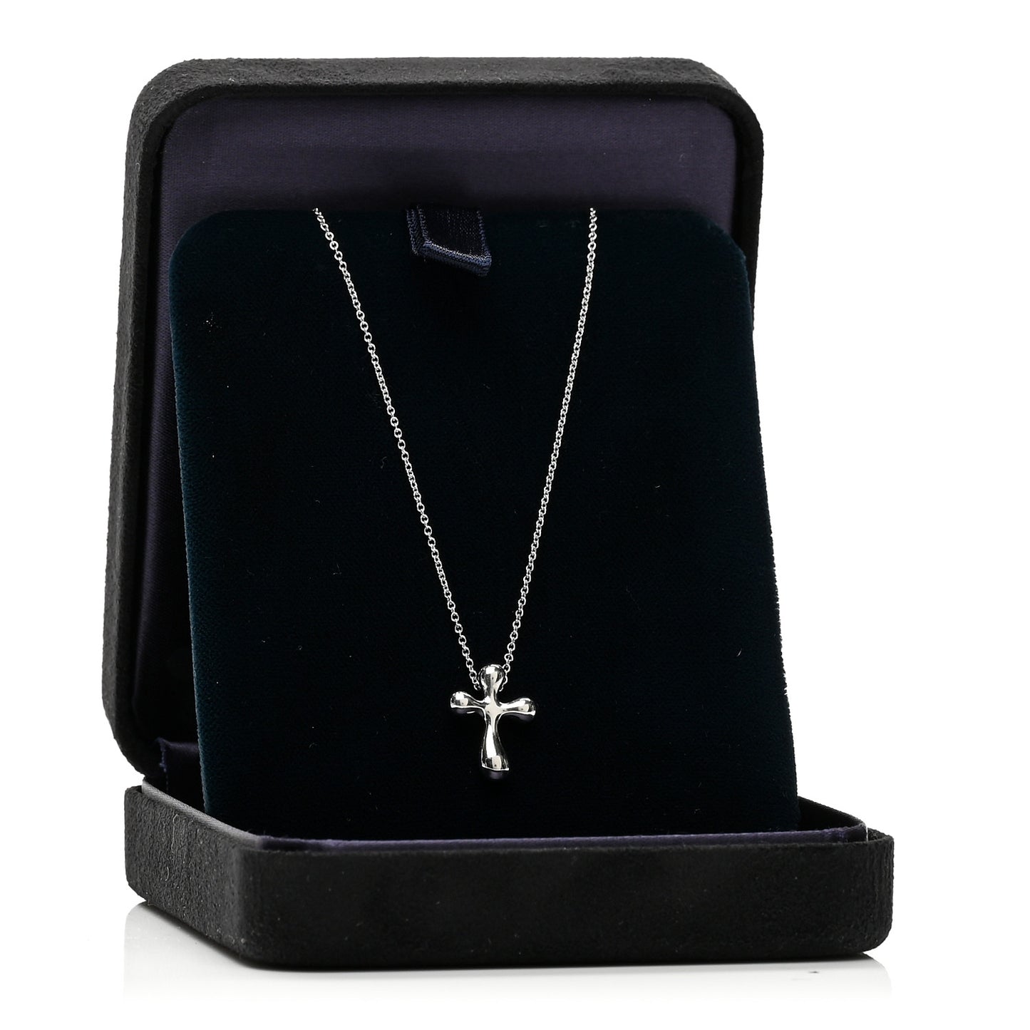 Platinum 12mm Elsa Peretti Cross Pendant Necklace