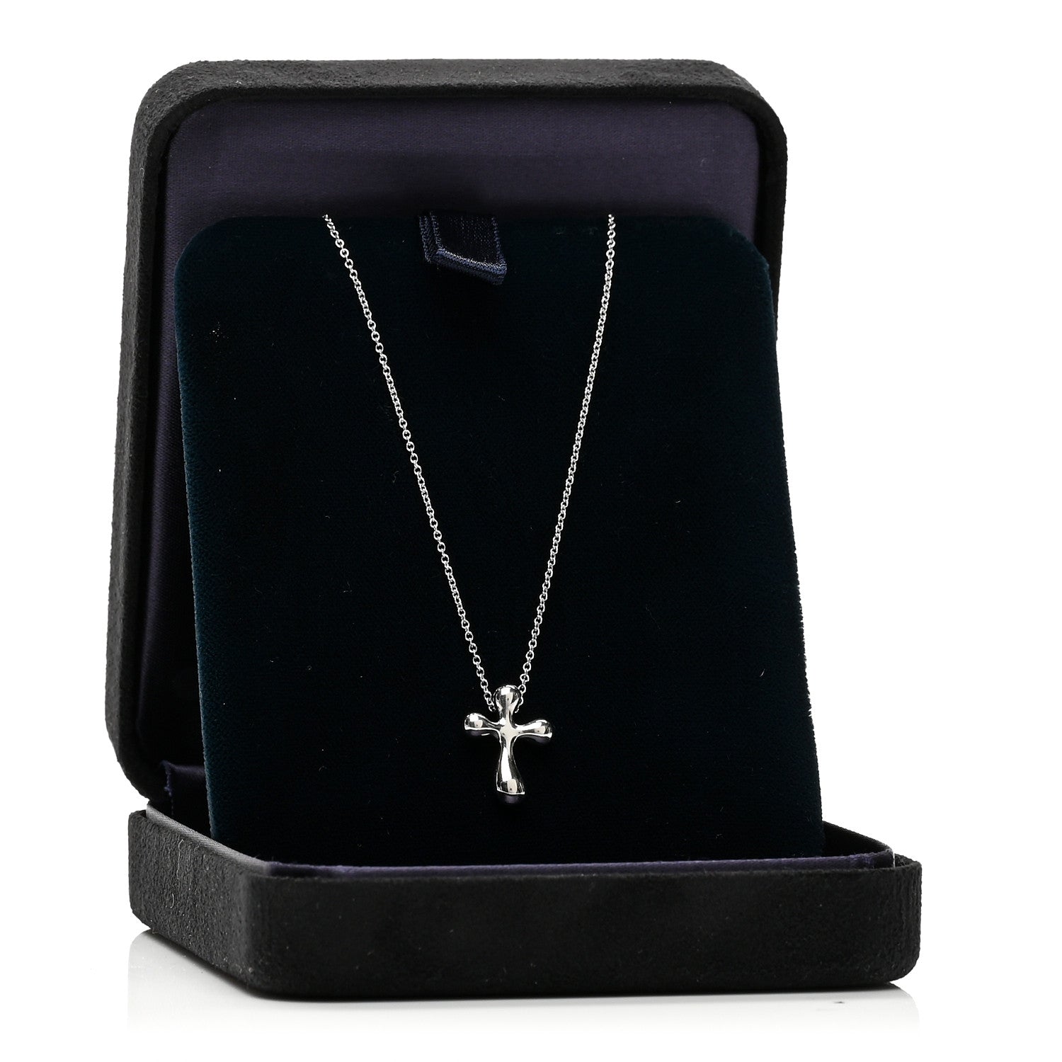 Tiffany Platinum 12mm Elsa Peretti Cross Pendant Necklace 5 of 5