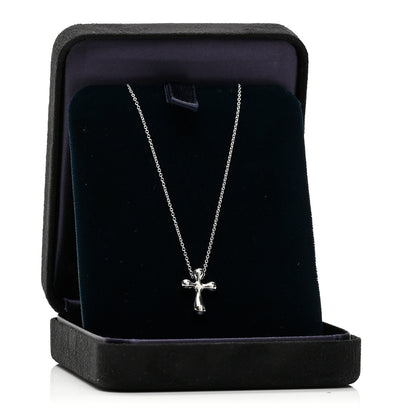 Tiffany Platinum 12mm Elsa Peretti Cross Pendant Necklace 5 of 5