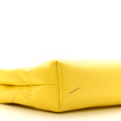 Chanel Shiny Lambskin Quilted Micro 31 Clutch With Chain Yellow 9 of 13